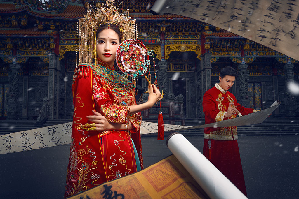 台中婚紗推薦,桃園婚紗推薦,中式婚紗,秀禾服婚紗,觀音寺