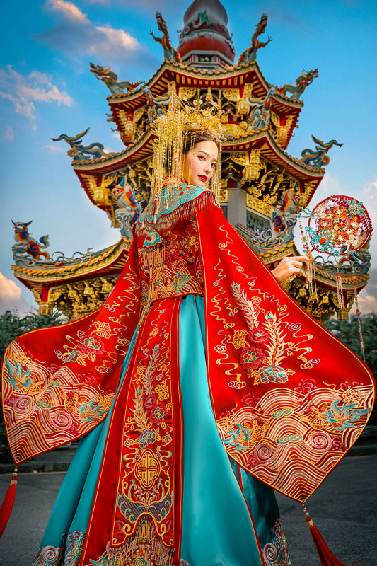 台中婚紗推薦,桃園婚紗推薦,中式婚紗,秀禾服婚紗,觀音寺