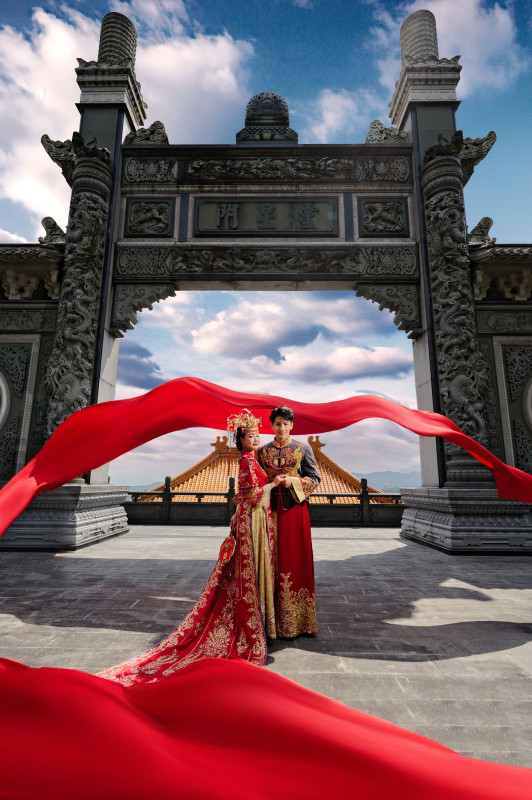 台中婚紗推薦,桃園婚紗推薦,中式婚紗,秀禾服婚紗,文武廟