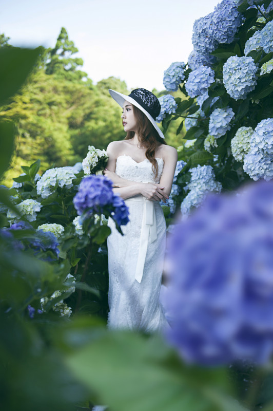 台中婚紗推薦,桃園婚紗推薦,自然婚紗照,花海婚紗,陽明山高家繡球花