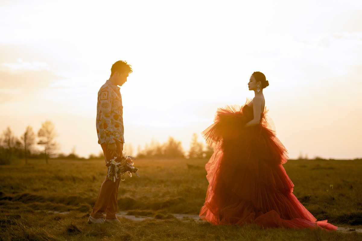 台中婚紗推薦,桃園婚紗推薦,自然婚紗照,逆光婚紗,三股草原,台南婚紗景點