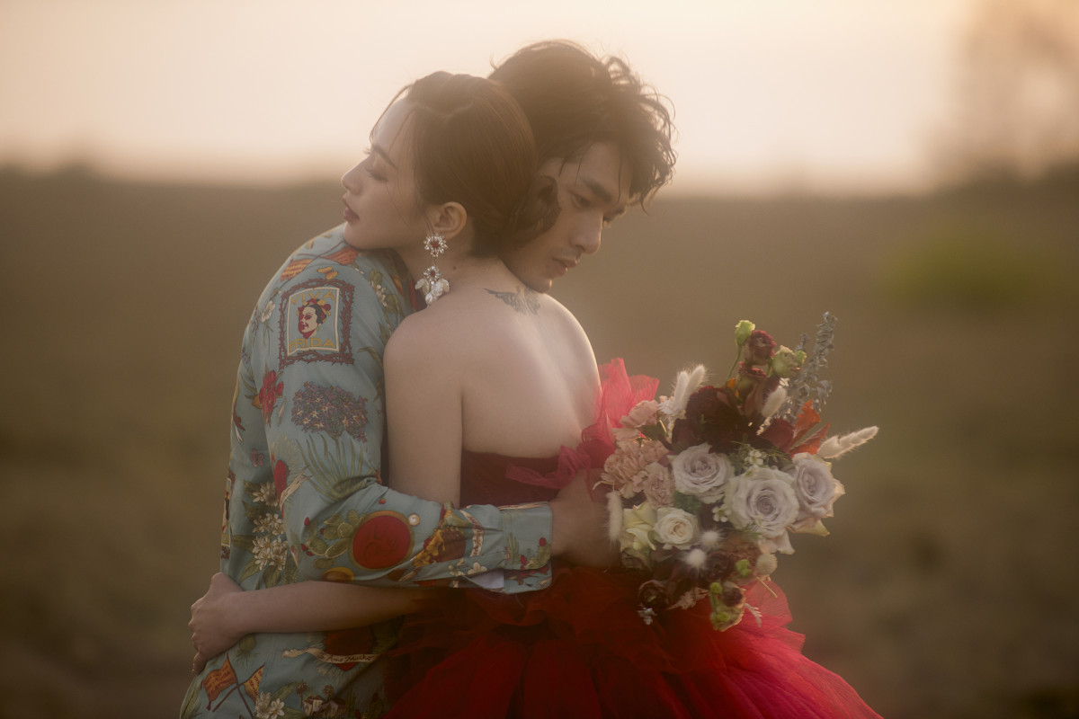 台中婚紗推薦,桃園婚紗推薦,自然婚紗照,逆光婚紗,三股草原,台南婚紗景點