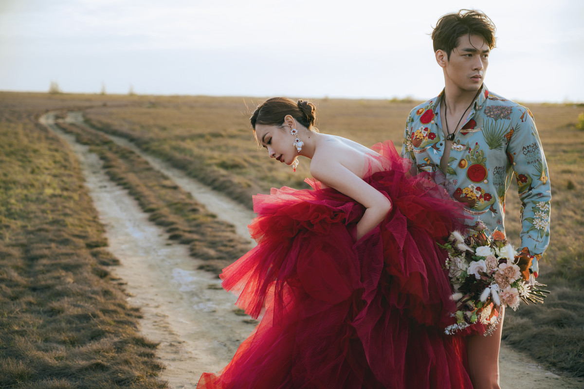 台中婚紗推薦,桃園婚紗推薦,自然婚紗照,逆光婚紗,三股草原,台南婚紗景點