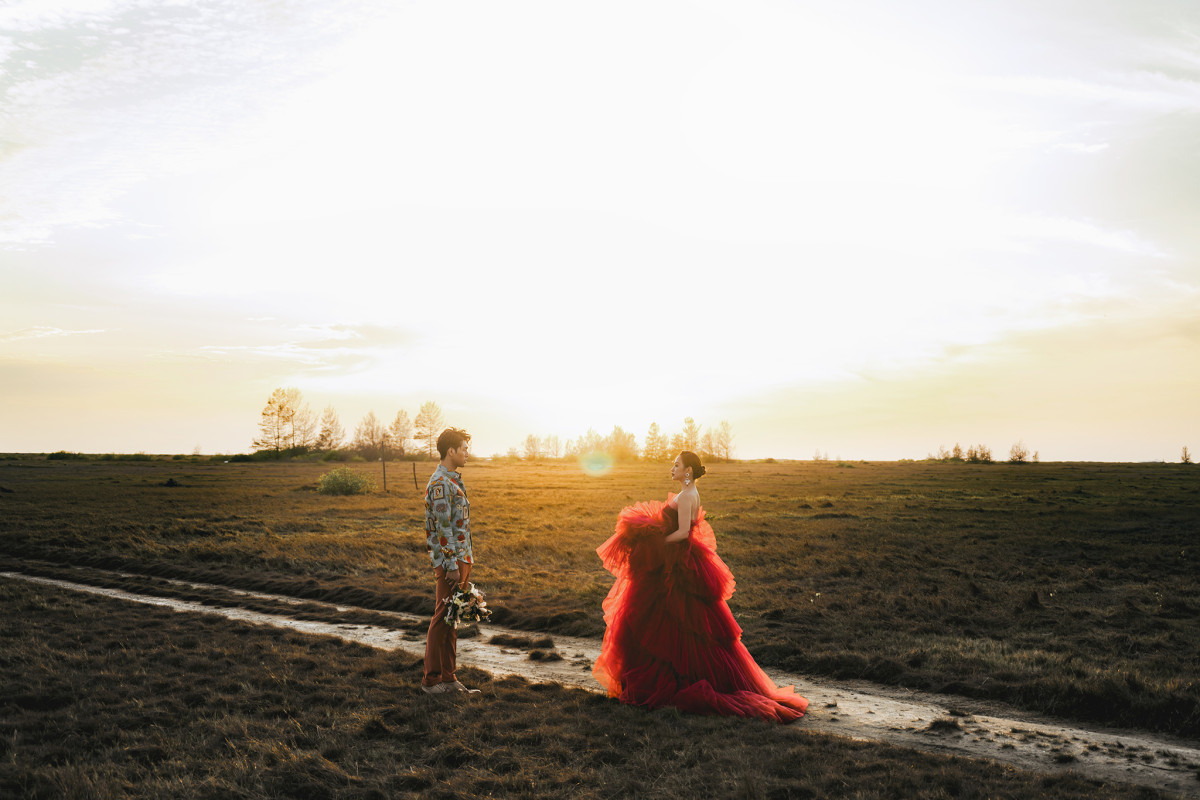 台中婚紗推薦,桃園婚紗推薦,自然婚紗照,逆光婚紗,三股草原,台南婚紗景點