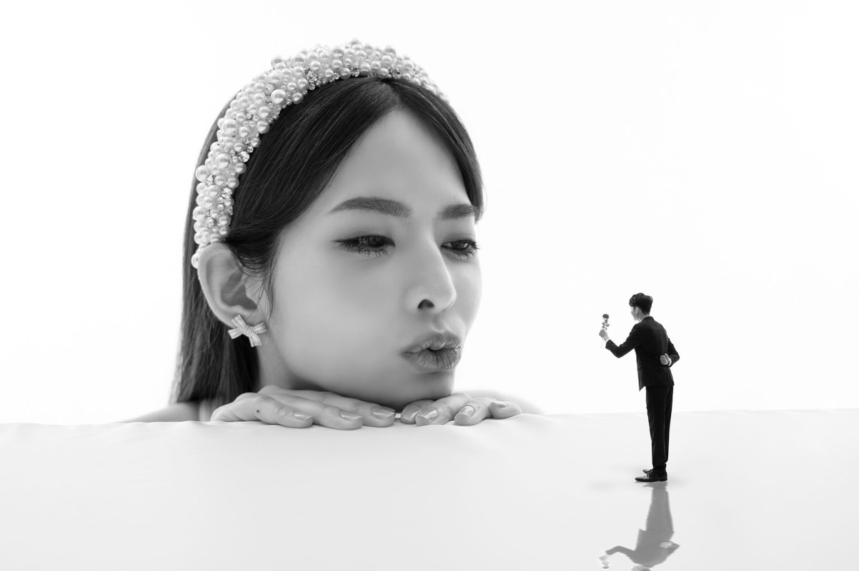 台中婚紗推薦,桃園婚紗推薦,創意婚紗照,特殊婚紗照,華納婚紗攝影棚內