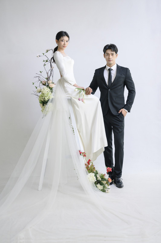 台中婚紗推薦,桃園婚紗推薦,韓式婚紗,韓系婚紗,華納婚紗攝影棚內