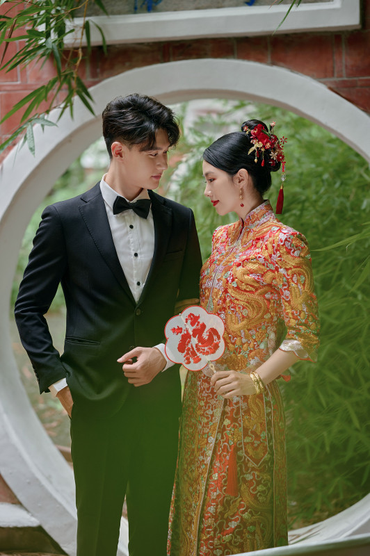 台中婚紗推薦,桃園婚紗推薦,中式婚紗,龍鳳褂,民俗公園