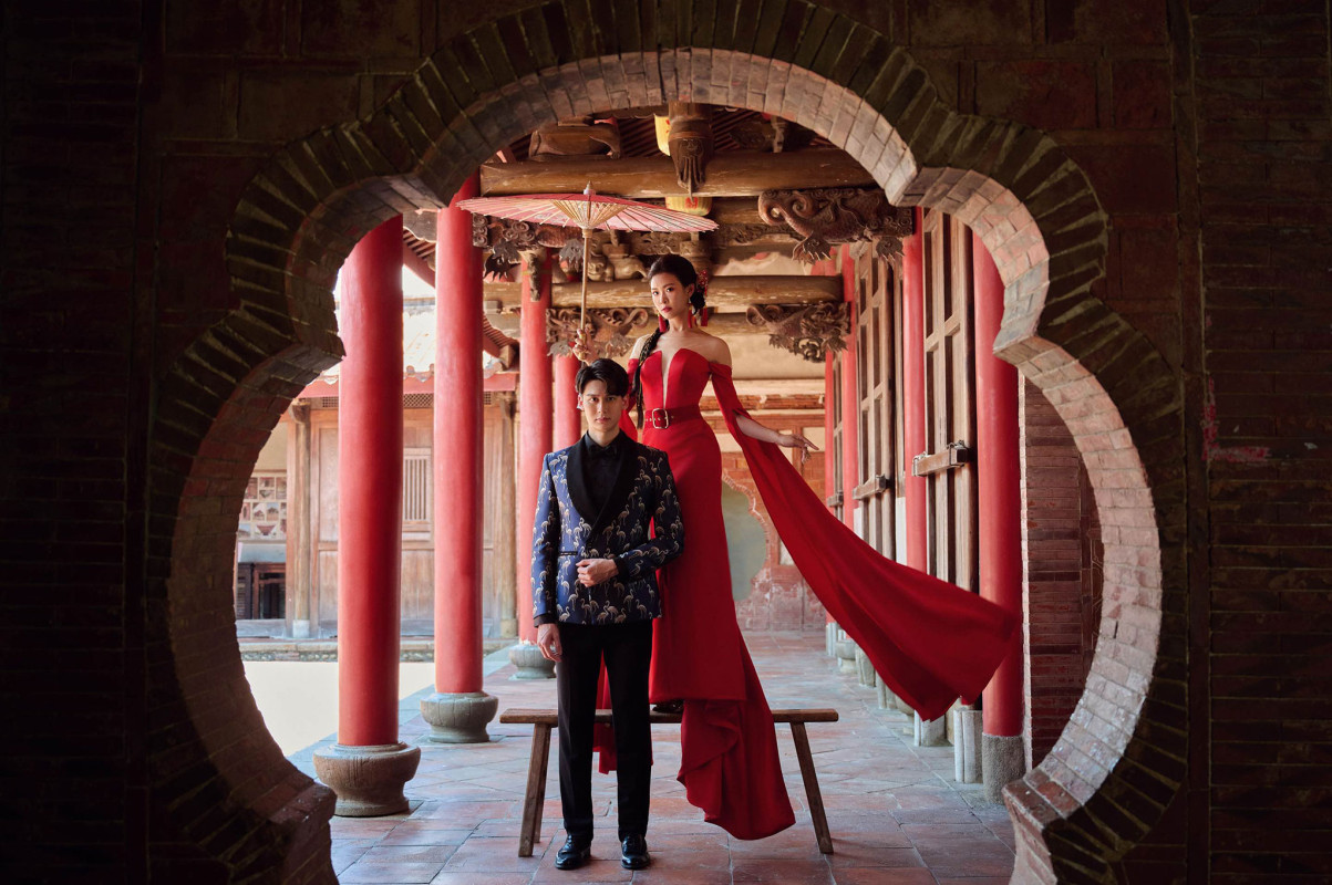 台中婚紗推薦,桃園婚紗推薦,中式婚紗,旗袍婚紗,磺溪書院