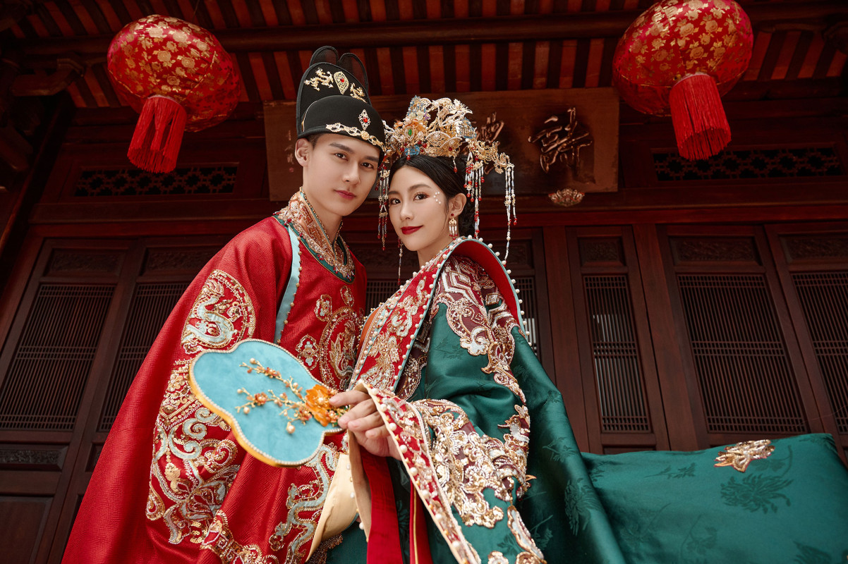 台中婚紗推薦,桃園婚紗推薦,中式婚紗,漢服婚紗,民俗公園,華納婚紗攝影棚內