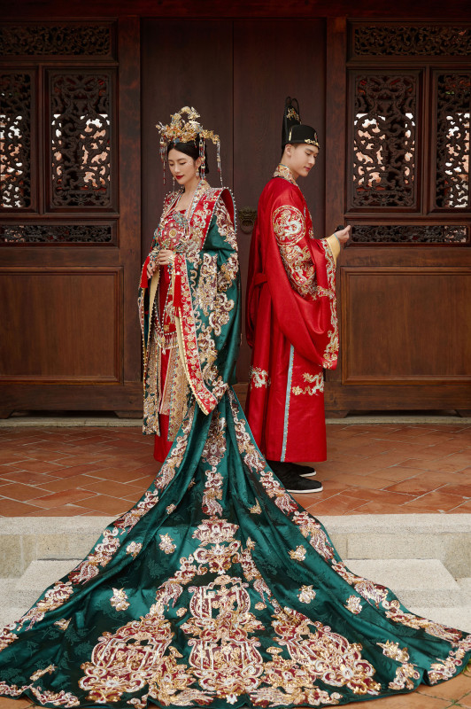 台中婚紗推薦,桃園婚紗推薦,中式婚紗,漢服婚紗,民俗公園,華納婚紗攝影棚內