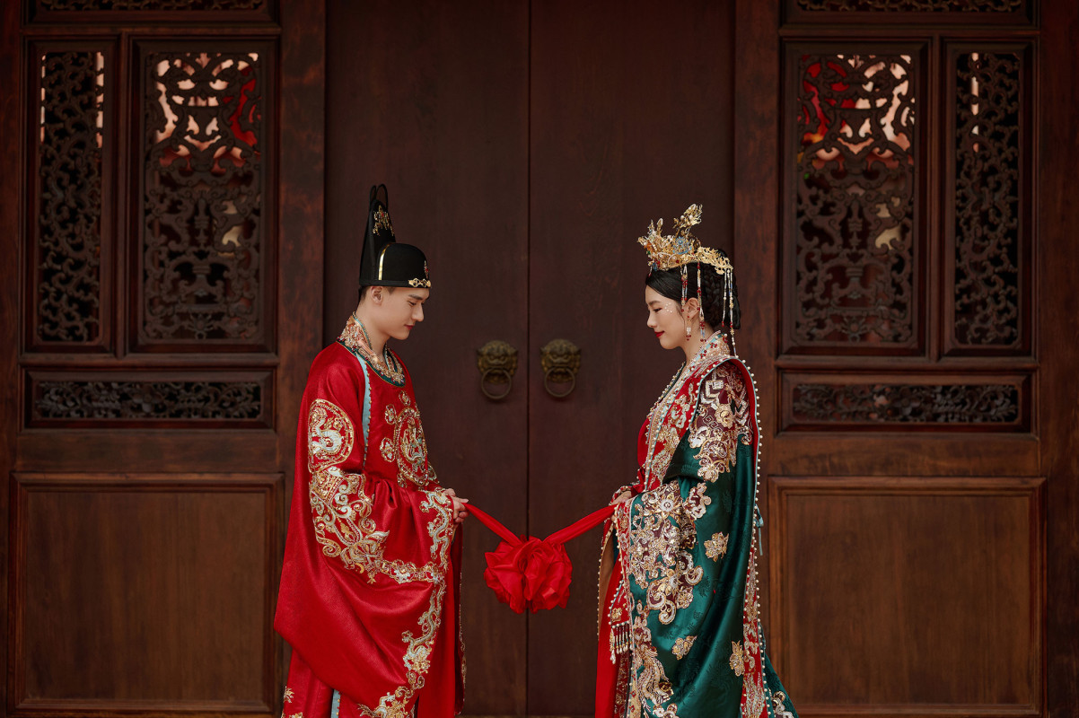 台中婚紗推薦,桃園婚紗推薦,中式婚紗,漢服婚紗,民俗公園,華納婚紗攝影棚內