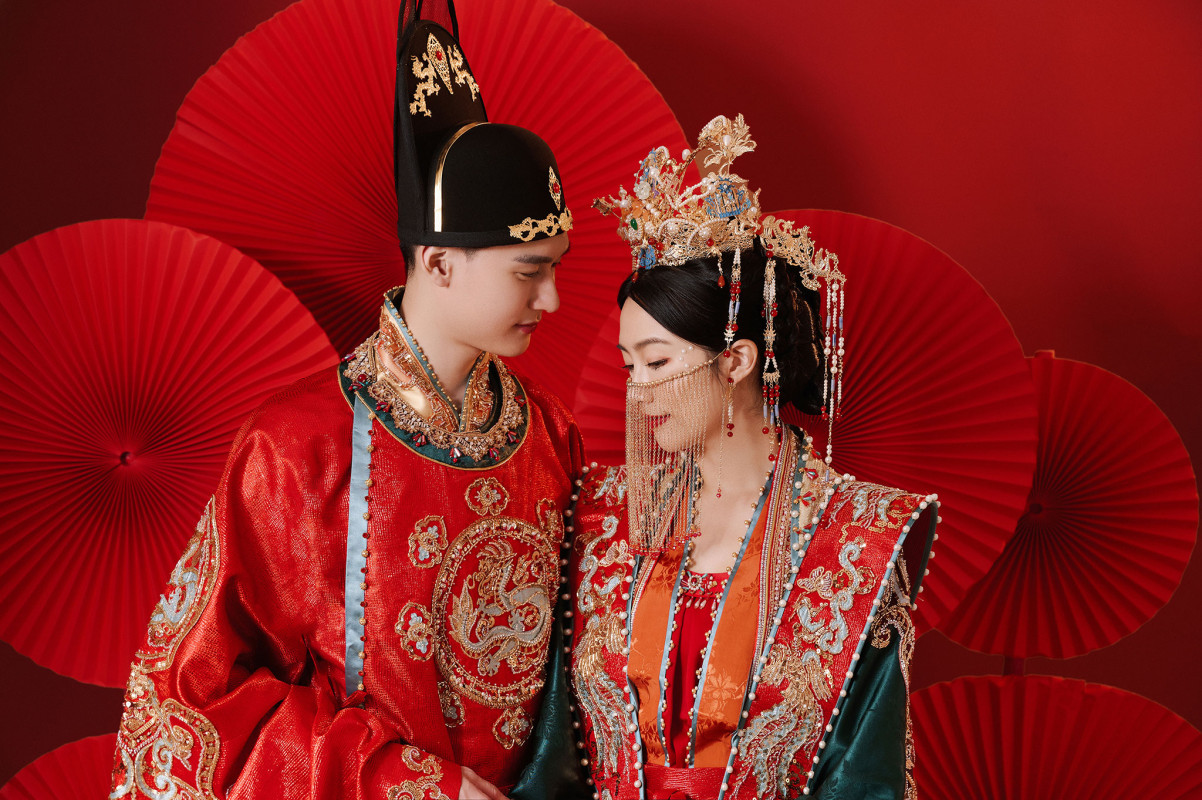 台中婚紗推薦,桃園婚紗推薦,中式婚紗,漢服婚紗,民俗公園,華納婚紗攝影棚內
