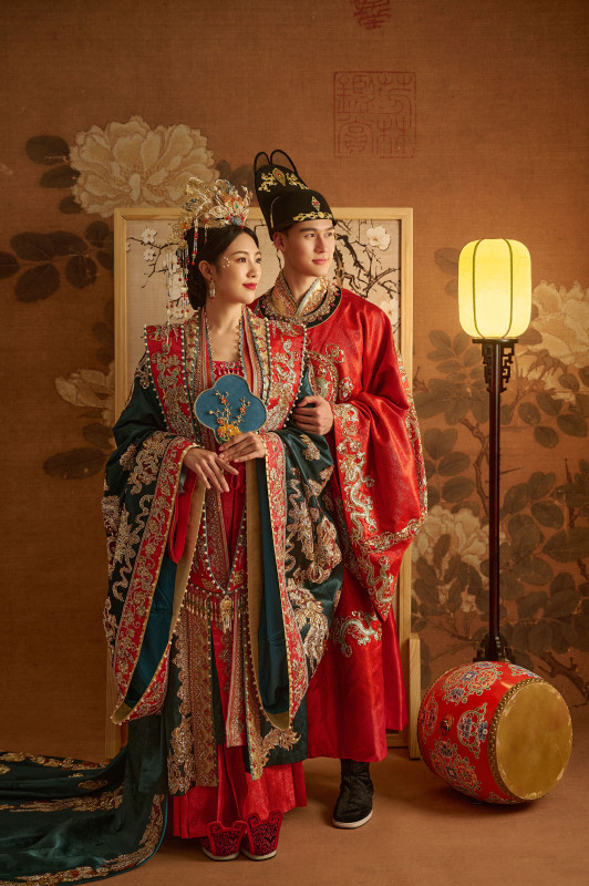 台中婚紗推薦,桃園婚紗推薦,中式婚紗,漢服婚紗,民俗公園,華納婚紗攝影棚內