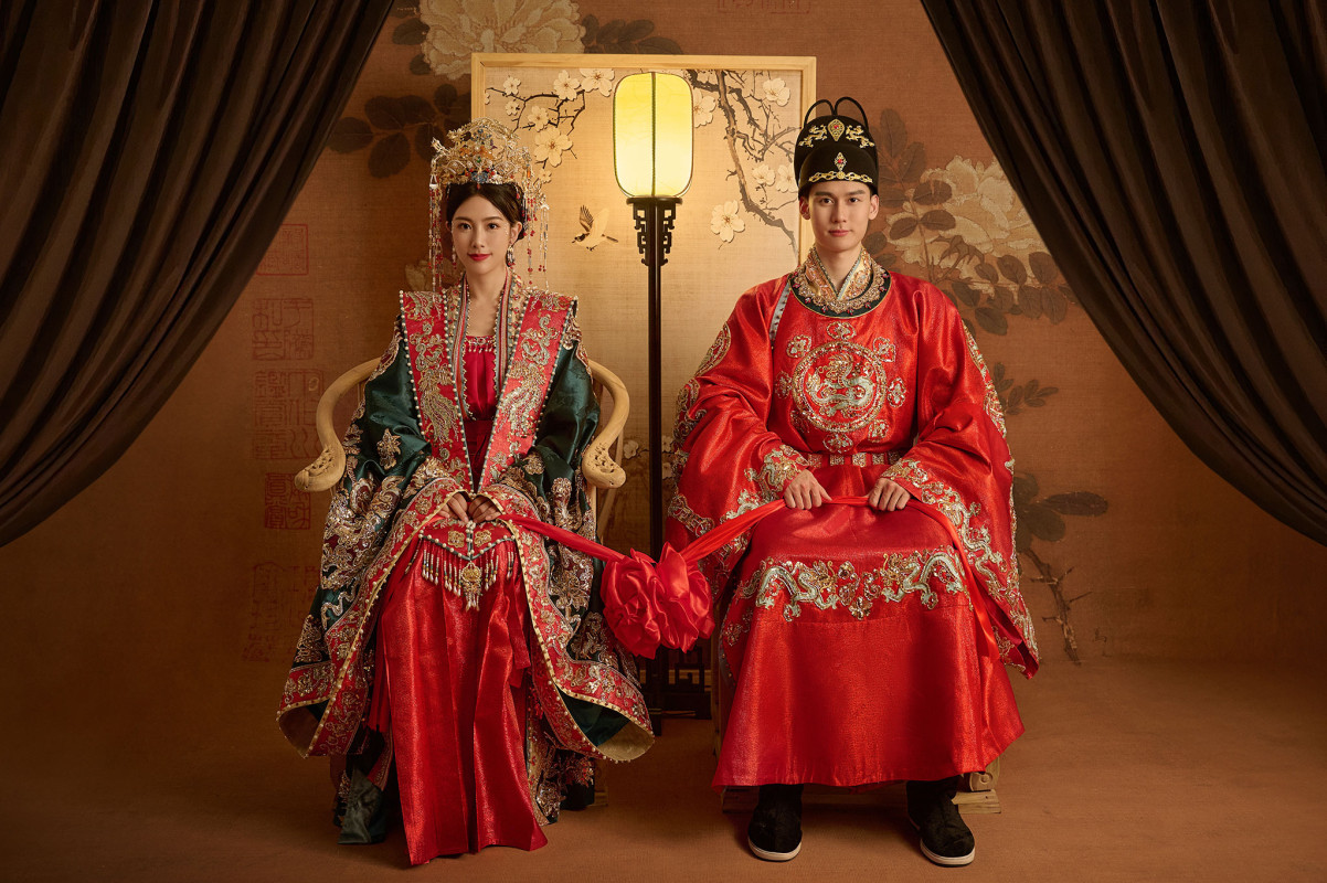 台中婚紗推薦,桃園婚紗推薦,中式婚紗,漢服婚紗,民俗公園,華納婚紗攝影棚內