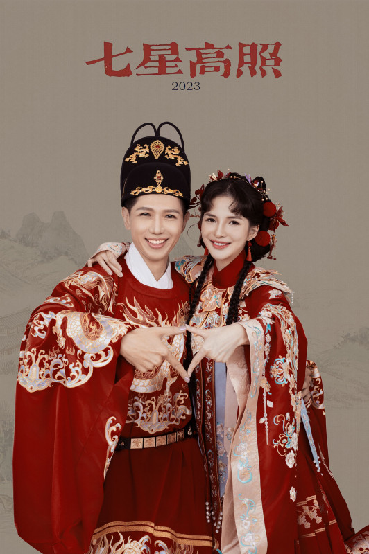 台中婚紗推薦,桃園婚紗推薦,中式婚紗,漢服婚紗,華納婚紗攝影棚內