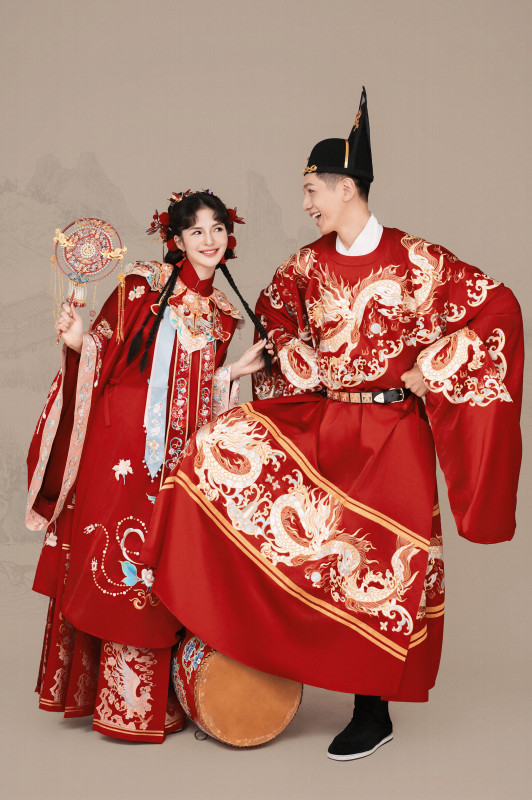 台中婚紗推薦,桃園婚紗推薦,中式婚紗,漢服婚紗,華納婚紗攝影棚內