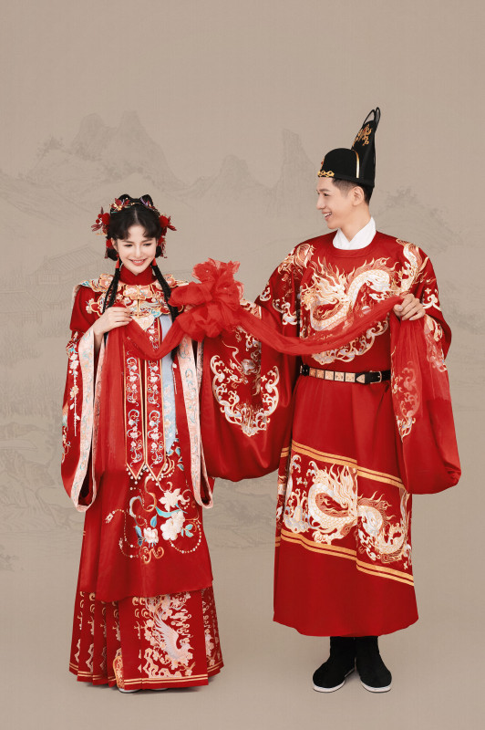 台中婚紗推薦,桃園婚紗推薦,中式婚紗,漢服婚紗,華納婚紗攝影棚內