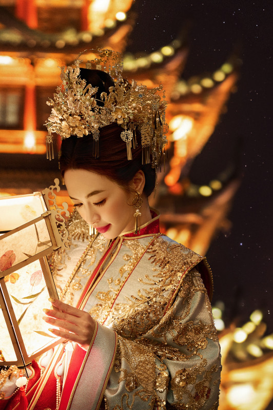 台中婚紗推薦,桃園婚紗推薦,中式婚紗,漢服婚紗,華納婚紗攝影棚內