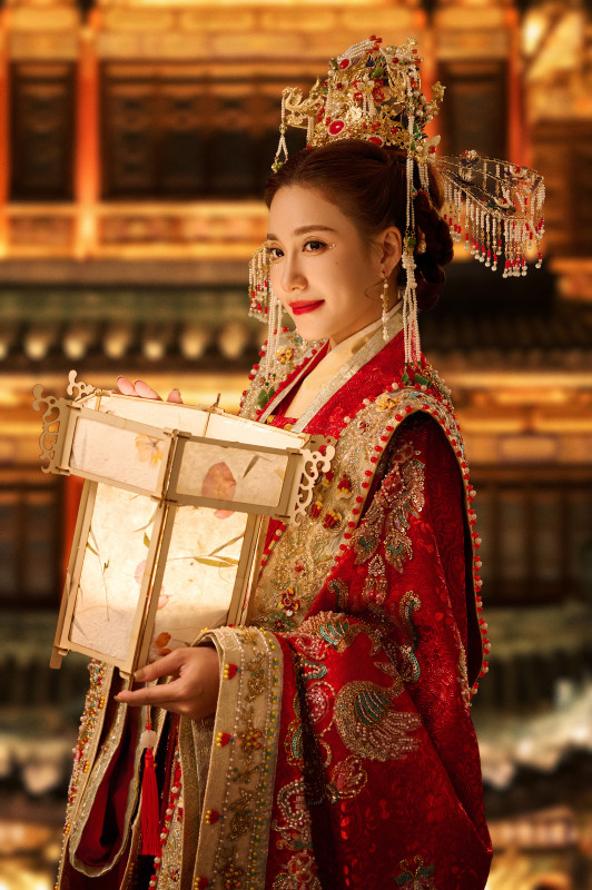 台中婚紗推薦,桃園婚紗推薦,中式婚紗,漢服婚紗,華納婚紗攝影棚內
