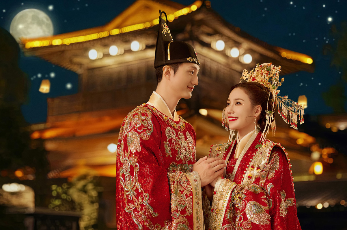 台中婚紗推薦,桃園婚紗推薦,中式婚紗,漢服婚紗,華納婚紗攝影棚內