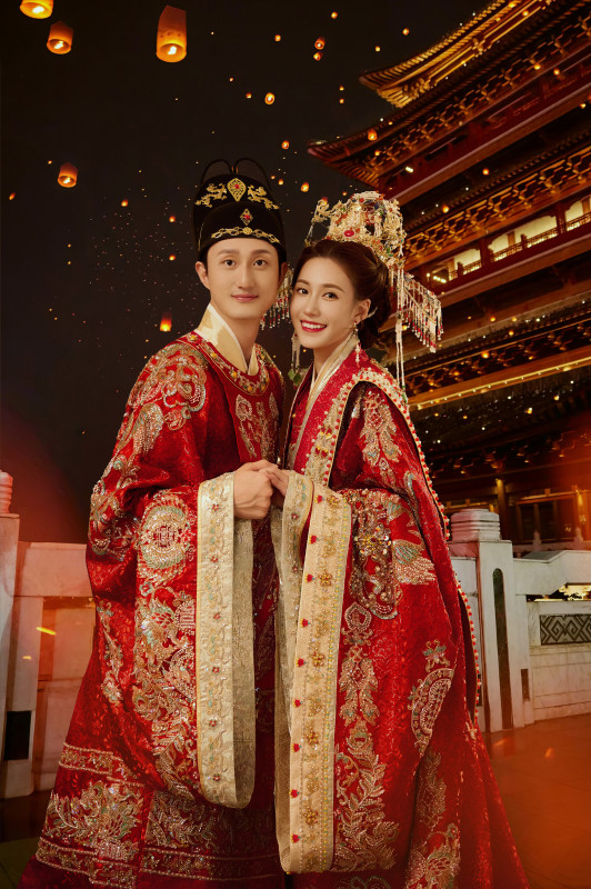 台中婚紗推薦,桃園婚紗推薦,中式婚紗,漢服婚紗,華納婚紗攝影棚內