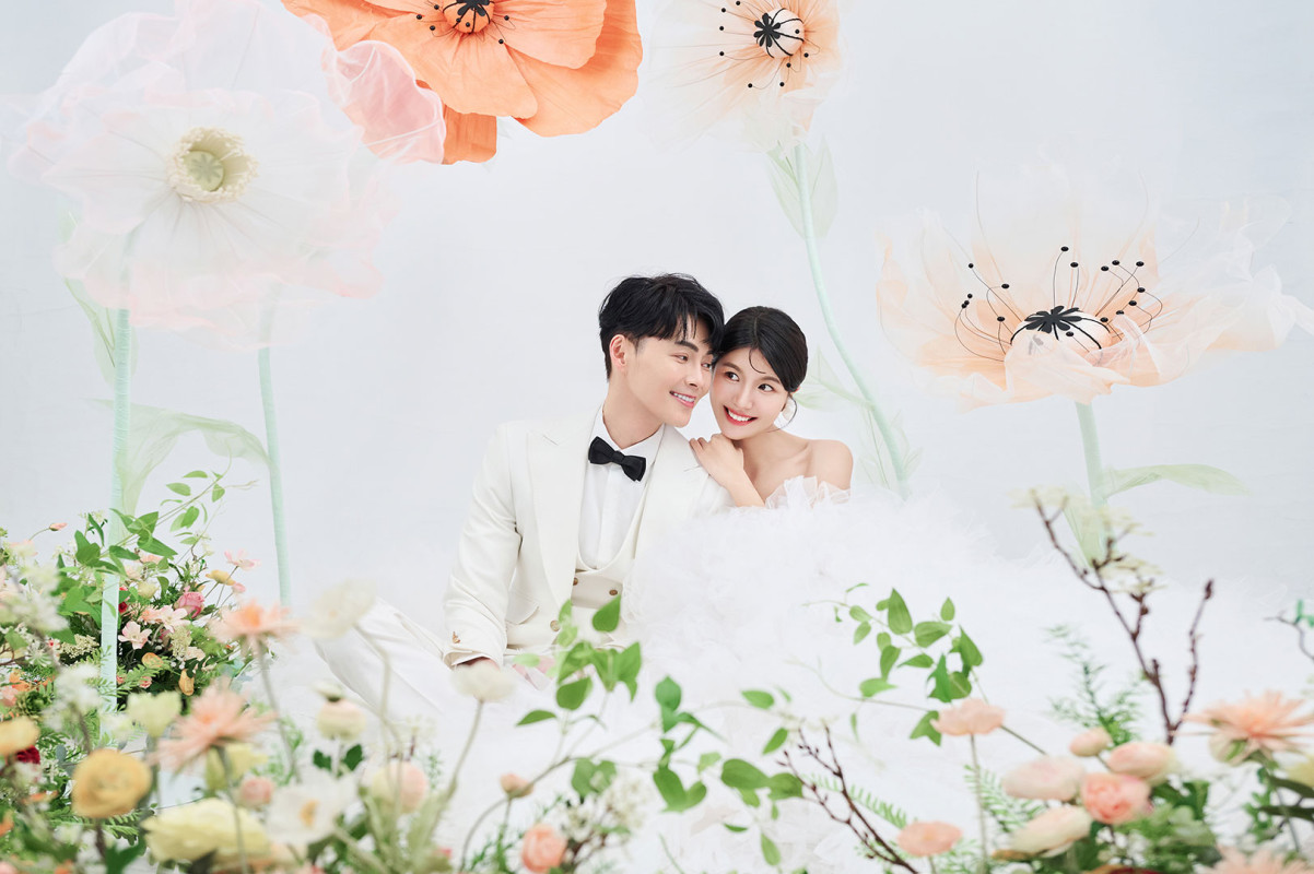 台中婚紗推薦,桃園婚紗推薦,韓式婚紗,韓系婚紗,華納婚紗攝影棚內