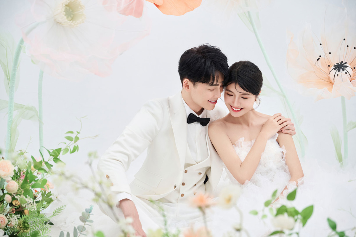 台中婚紗推薦,桃園婚紗推薦,韓式婚紗,韓系婚紗,華納婚紗攝影棚內