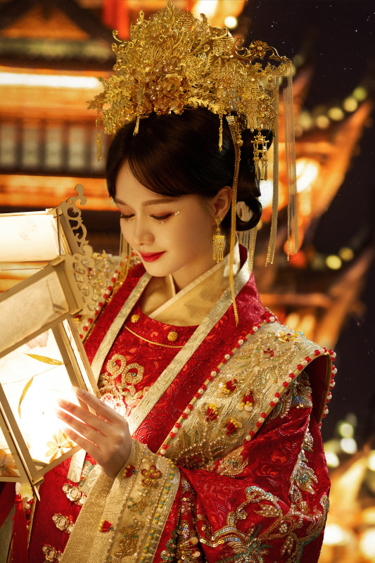 台中婚紗推薦,桃園婚紗推薦,中式婚紗,漢服婚紗,華納婚紗攝影棚內