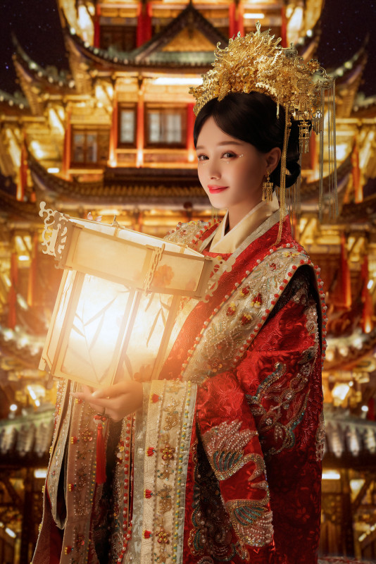 台中婚紗推薦,桃園婚紗推薦,中式婚紗,漢服婚紗,華納婚紗攝影棚內