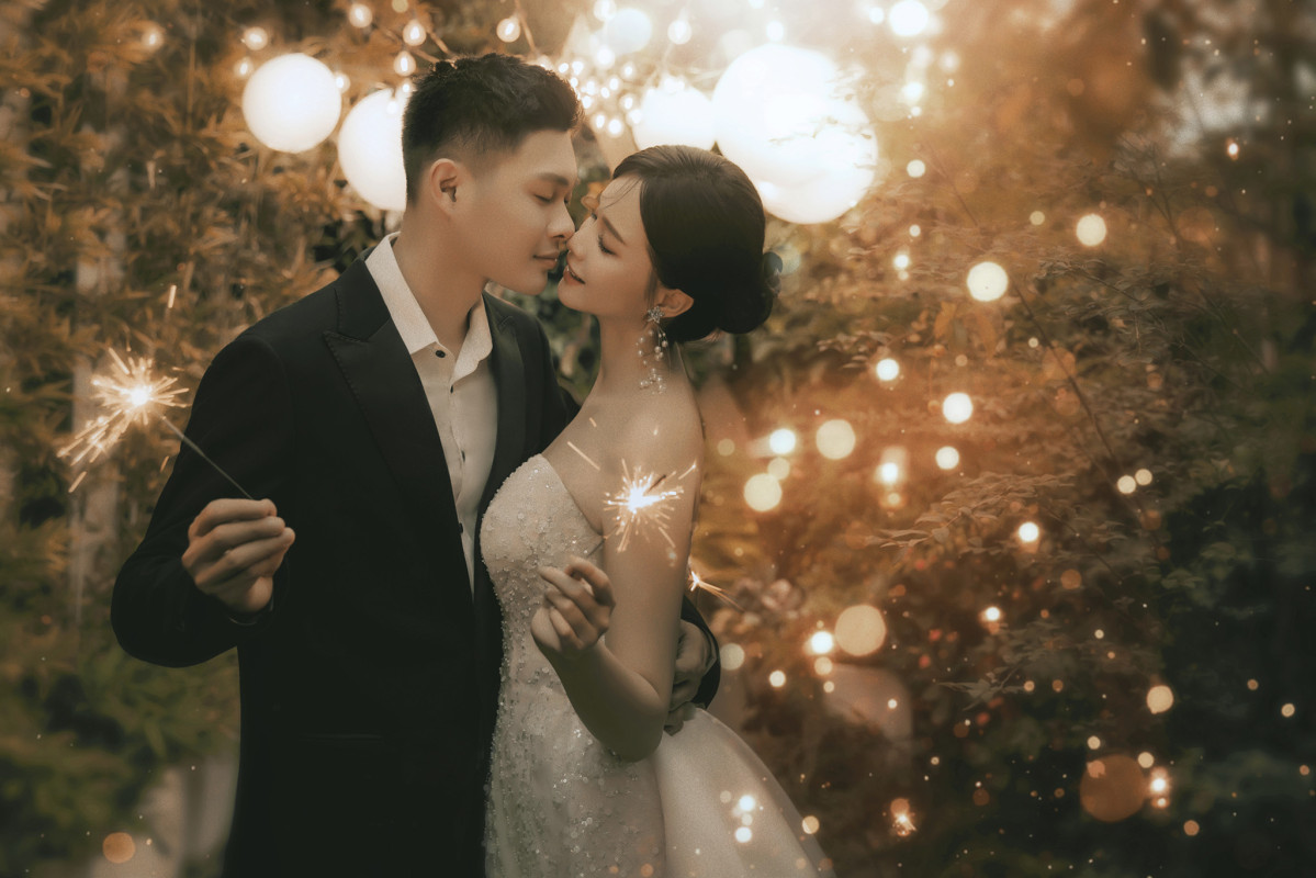 台中婚紗推薦,桃園婚紗推薦,韓式婚紗,夜景婚紗照,華納婚紗攝影棚內