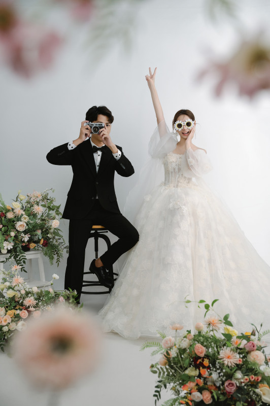 台中婚紗推薦,桃園婚紗推薦,韓式婚紗,韓風婚紗,華納婚紗攝影棚內