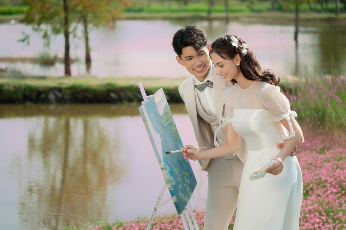 台中婚紗推薦,桃園婚紗推薦,花海婚紗,輕婚紗照,后里環保公園