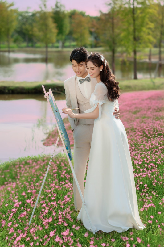 台中婚紗推薦,桃園婚紗推薦,花海婚紗,輕婚紗照,后里環保公園