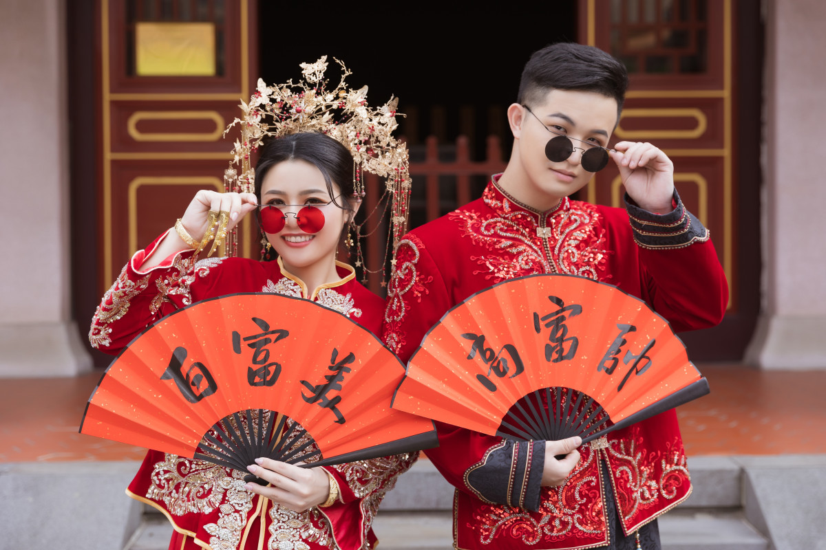 中式婚紗照,台中孔廟,婚紗照道具,台中婚紗推薦,FISH