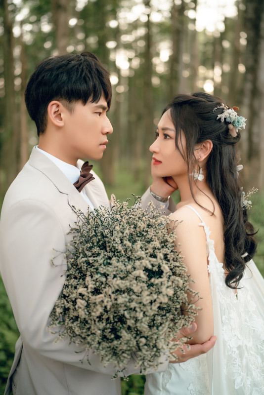 自然婚紗照,暨南大學,森林系婚紗, 台中婚紗推薦,逗鴿