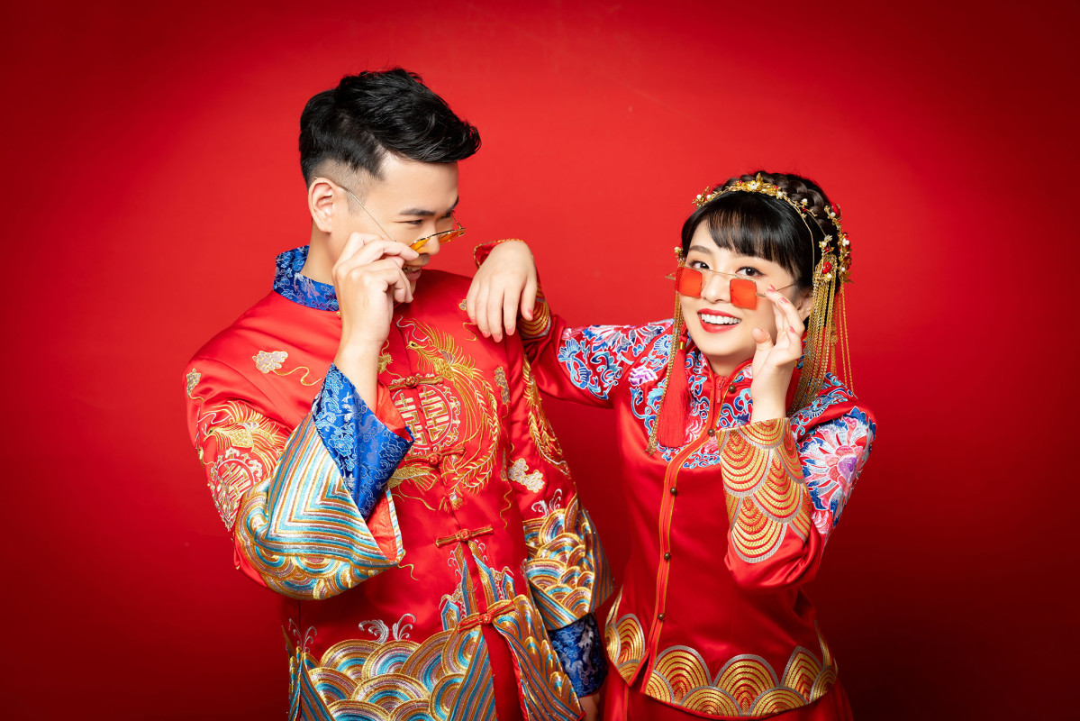 中式婚紗照,華納婚紗攝影棚,台中婚紗推薦,EVEN