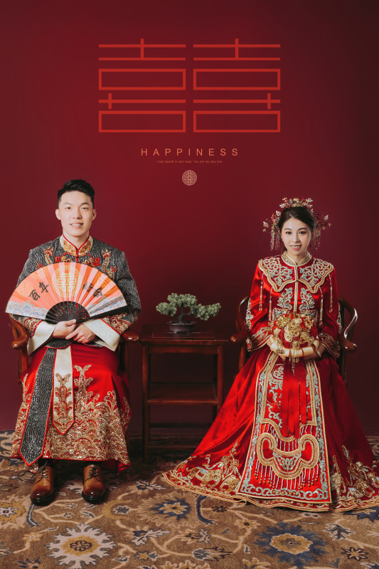 中式婚紗照,華納婚紗攝影棚,台中婚紗推薦,怡攝