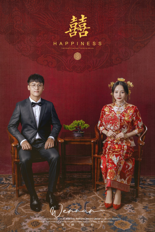 中式婚紗照,華納婚紗攝影棚,台中婚紗推薦,怡攝