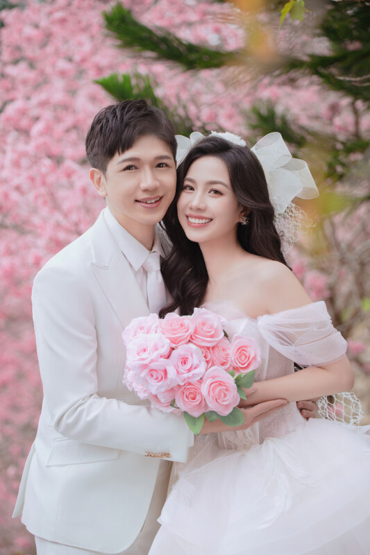 櫻花婚紗,中部婚紗景點推薦,台中婚紗景點推薦,花海婚紗照,櫻花鳥森林