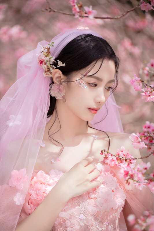櫻花婚紗,中部婚紗景點推薦,台中婚紗景點推薦,花海婚紗照,櫻花鳥森林