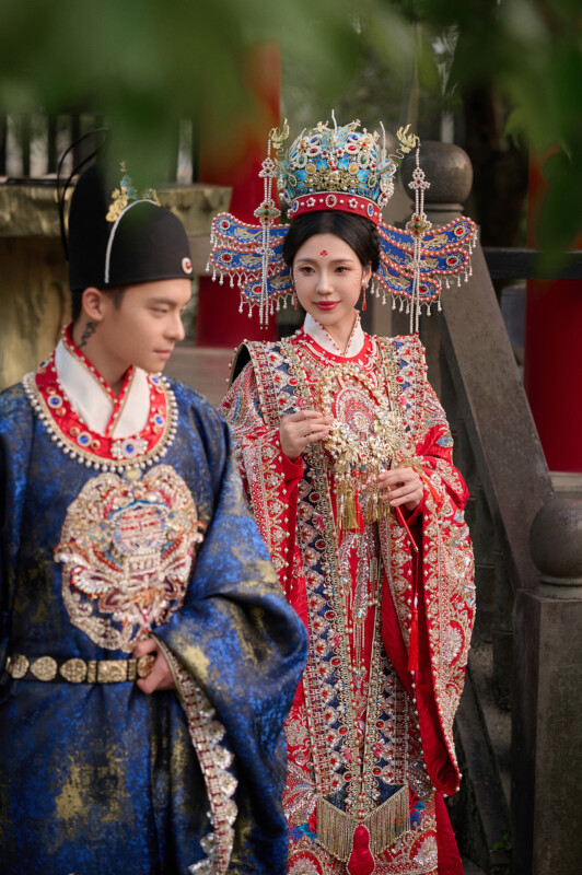 龍鳳褂,漢服婚紗,中國風婚紗,中式婚紗,竹林山觀音寺