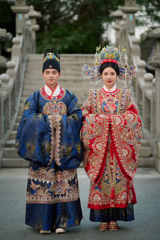 龍鳳褂,漢服婚紗,中國風婚紗,中式婚紗,竹林山觀音寺
