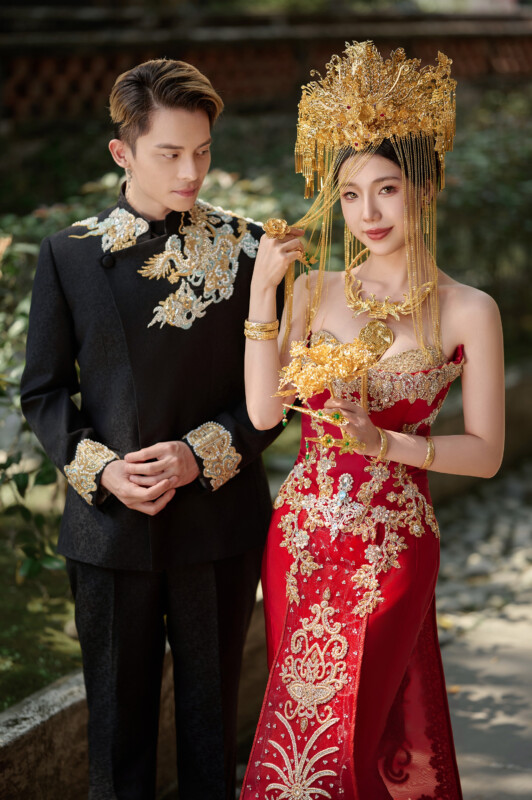 中式婚紗照,旗袍婚紗,台北婚紗景點,台北拍婚紗景點,林本源園邸