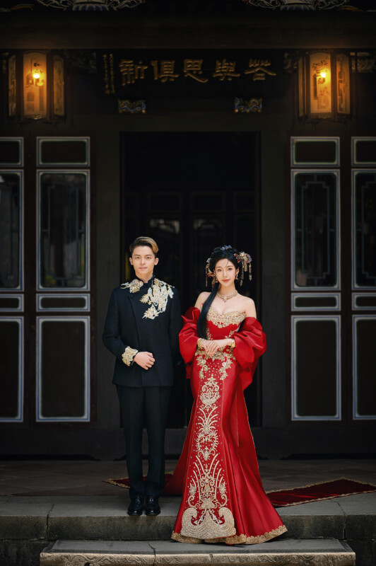 中式婚紗照,旗袍婚紗,台北婚紗景點,台北拍婚紗景點,林本源園邸