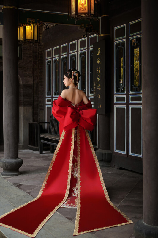 中式婚紗照,旗袍婚紗,台北婚紗景點,台北拍婚紗景點,林本源園邸