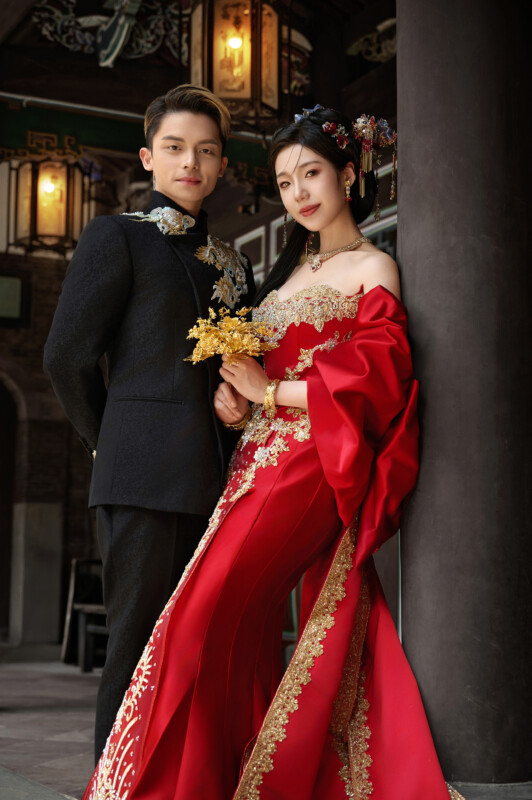 中式婚紗照,旗袍婚紗,台北婚紗景點,台北拍婚紗景點,林本源園邸