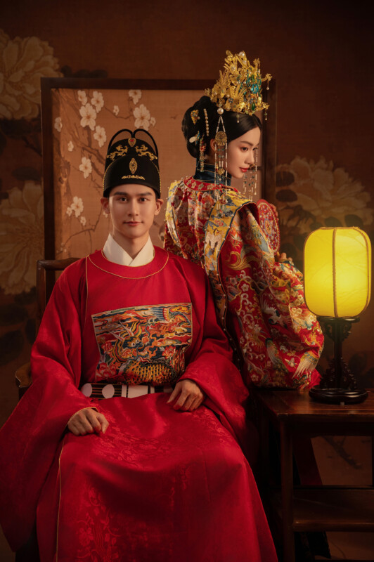 台中婚紗推薦,桃園婚紗推薦,中式婚紗,漢服婚,華納婚紗攝影棚內