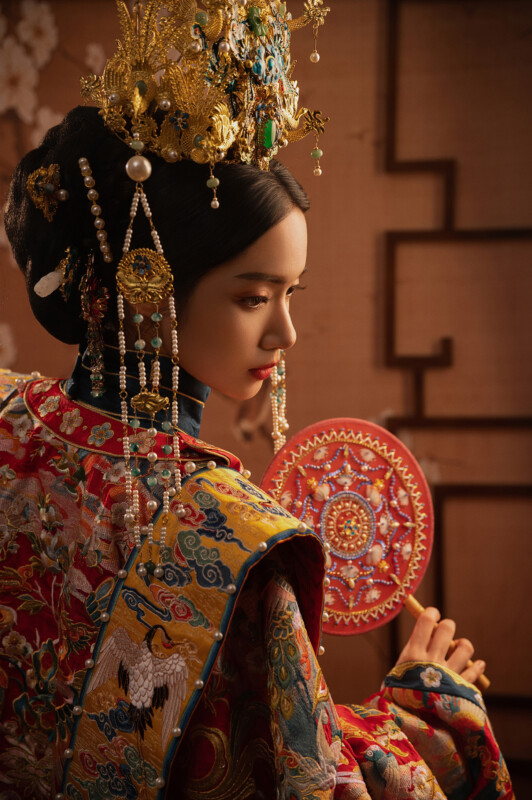 台中婚紗推薦,桃園婚紗推薦,中式婚紗,漢服婚,華納婚紗攝影棚內