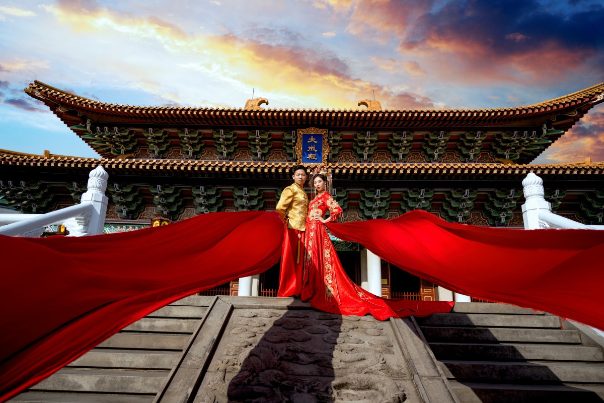 中式婚紗、台中婚紗店、台中婚紗推薦、婚紗照推薦、華納婚紗評價