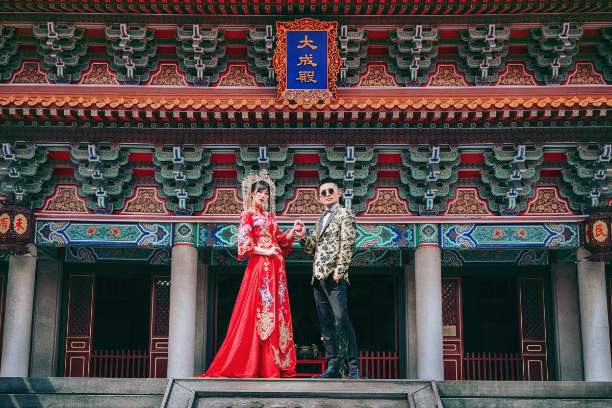 中式婚紗、台中婚紗店、台中婚紗推薦、婚紗照推薦、華納婚紗評價